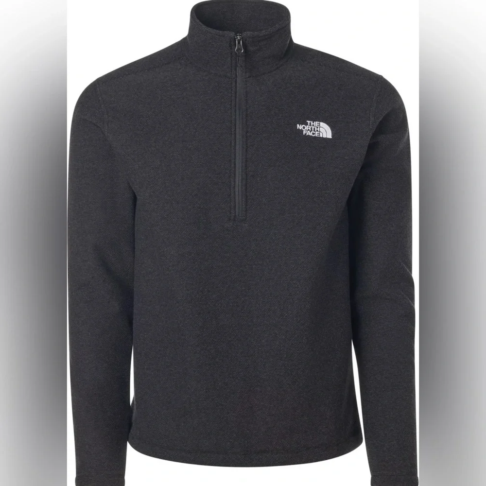 The North Face Men’s Large Textured Cap Rock 1/4 Zip Fleece Top Black L